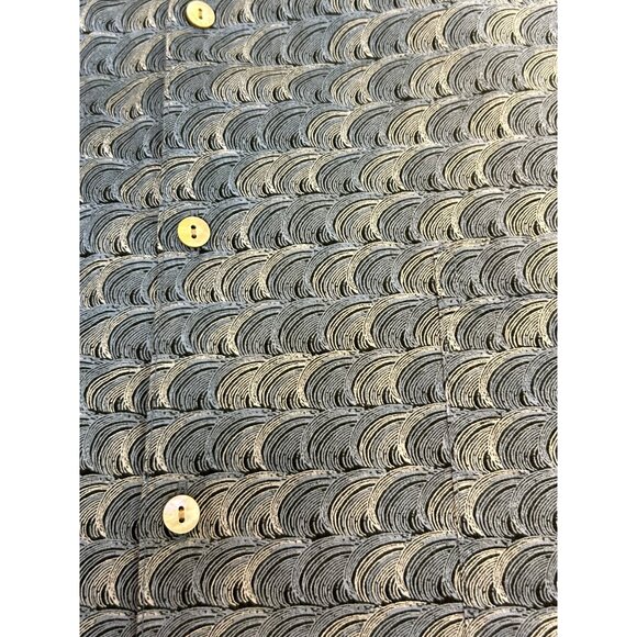 Tori Richard Mens Hawaiian Aloha Shirt Blue Wave Print Short Sleeve XL - Picture 5 of 5